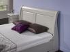 Lit Bateau 160x200 Etienne ralis en Chne Massif de style Louis Philippe Campagnard Finition Chne Bross Gris Perle