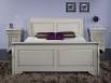 Lit Bateau 160x200 Etienne ralis en Chne Massif de style Louis Philippe Campagnard Finition Chne Bross Gris Perle