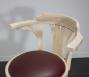 Fauteuil de Bureau Marc ralis en Chne Massif PIVOTANT ASSISE BORDEAUX Finition Chne Bross Blanchi