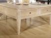 Table basse carre Justin ralise em Chne de style Directoire