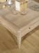 Table basse carre Justin ralise em Chne de style Directoire