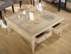 Table basse carre Justin ralise em Chne de style Directoire