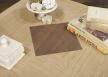 Table basse carre Justin ralise en Chne de style Directoire avec Marqueterie