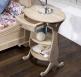 Gueridon Oval Nicolas ralis en Chne Massif de style Louis Philippe Finition chne bross Blanchi