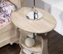 Gueridon Oval Nicolas ralis en Chne Massif de style Louis Philippe Finition chne bross Blanchi