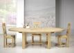 Table de ferme ovale Tom ralise en Chne Massif de style Campagnard 170*110 