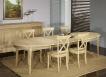 Table ovale 170*110 Mona, ralise en Chne Massif de style Louis Philippe 3 allonges de 40 cm Finition Chne Bross 