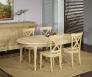 Table ovale 170*110 Mona, ralise en Chne Massif de style Louis Philippe 3 allonges de 40 cm Finition Chne Bross 