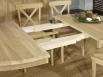 Table ovale 170*110 Mona, ralise en Chne Massif de style Louis Philippe 3 allonges de 40 cm Finition Chne Bross 