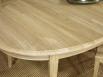 Table ovale 170*110 Mona, ralise en Chne Massif de style Louis Philippe 3 allonges de 40 cm Finition Chne Bross 