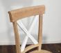Chaise Eliot ralis en chne massif de style Campagnard Finition Chne Bross Naturel et Ivoire