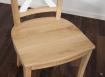 Chaise Eliot ralis en chne massif de style Campagnard Finition Chne Bross Naturel et Ivoire