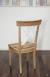 Chaise Eliot ralis en chne massif de style Campagnard Finition Chne Bross Naturel et Ivoire