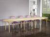 Table ronde  volets Clment, DIAMETRE 120 ralise en Chne Massif de style Louis XVI - 5 allonges de 40 cm