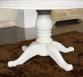 Table ronde pied central ralise en Chne Massif de style Louis Philippe DIAMETRE 120 + 2 allonges de 40 cm 