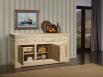 Buffet 3 portes 4 tiroirs Rose Des Vents ralis en chne massif de style Louis Philippe Finition Chne Bross Naturel