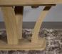 Table de repas Contemporaine 160x110 ralise en Chne massif avec cramique Finition CHENE BROSSE
