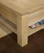 Table basse rectangulaire Jean-Gabriel ralise en Chne Massif Ligne Contemporaine 120*80 