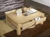 Table basse rectangulaire Jean-Gabriel ralise en Chne Massif Ligne Contemporaine 120*80 