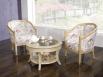 Table basse ronde Gal ralise en Chne Massif de style Louis Philippe Plateau Verre Diamtre 70 cm