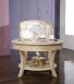 Table basse ronde Gal ralise en Chne Massif de style Louis Philippe Plateau Verre Diamtre 70 cm