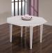 Table  volets octogonale 120x120 ralise en Chne Massif 4 pieds fuseaux 2 allonges de 40 cm  CHENE BROSSE GRIS PERLE