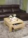 Table basse Jean-Gabriel ralise en Chne Massif Ligne Contemporaine Finition Chne bross