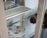 Argentier 1 porte 1 tiroir en Chne Massif de style Louis Philippe Finition Chne Bross