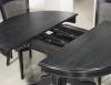 Table ronde pied central ralise en Chne Massif de style Louis Philippe DIAMETRE 120  Finition Charbon patine antiquaire