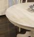 Table ronde Maude, pieds central DIAMETRE 140 ralise en Chne massif de style Louis Philipe FINITION CHENE BROSSE BLANCHI