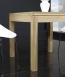 Table de repas 90x90 ralise en Chne massif de style Contemporain, plateau ouvert 180x90 Finition Bross Blanchi