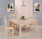 Table de Campagne 120x120 ralis en Chne Massif 2 allonges de 40 cm Finition Chne Bross Naturel