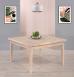 Table de Campagne 120x120 ralis en Chne Massif 2 allonges de 40 cm Finition Chne Bross Naturel