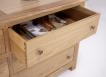 Commode 6 tiroirs Loc, ralise en Chne Massif de style Campagnard Finition Chne Bross