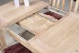 Table de repas rectangulaire 140x100 ralise en Chne Ligne Contemporaine 2 allonge  l'italienne de 40  cm