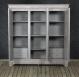 Armoire 3 portes Anne-Lise ralise en Chne Massif de style Louis Philippe Finition Chne Bross Gris