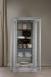 Argentier  2 portes Alix ralise en Chne Massif Finition chne bross gris perle