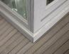 Argentier  2 portes Alix ralise en Chne Massif Finition chne bross gris perle