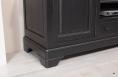 Meuble TV 16/9me  ralis en Chne Massif de style Louis Philippe Finition Chne dor pour le plateau, Noir pour le corps
