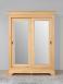Armoire 2 portes Jean-Olivier ralise en Chne Massif de style Louis Philippe Portes coulissantes  Finition chne Bross SEULEMENT 1 DISPONIBLE