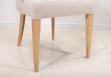 Chaise de sjour Capitonne, 4 pieds en Chne Massif Tissu beige
