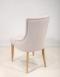 Chaise de sjour Capitonne, 4 pieds en Chne Massif Tissu beige