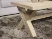 Table basse rectangulaire Jules ralise en chne de style Campagnard Finition Chne Bross 