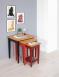 Table Gigognes Colores en Chne Massif de style Louis Philippe 