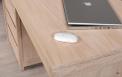 Caisson de 3 tiroirs sur roulettes ralis en Chne de ligne Contemporaine Finition Chne Bross Blanchi