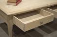 Table basse Pdro ralise en Chne de style Directoire Finition Chne Bross Blanchi