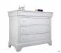 Commode 4 tiroirs Nicolas ralis en Chne Massif de style Louis Philippe Finition Chne Bross Ivoire