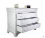Commode 4 tiroirs Nicolas ralis en Chne Massif de style Louis Philippe Finition Chne Bross Ivoire