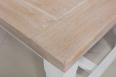 Table de ferme rectangulaire AXEL ralise en Chne massif 160x100 + 2 allonges de 45 cm Finition chne Bross Blanchi et Ivoire 