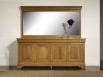 Miroir pour Buffet 3 portes en Chne Massif de style Louis Philippe Finition chne bross Ivoire